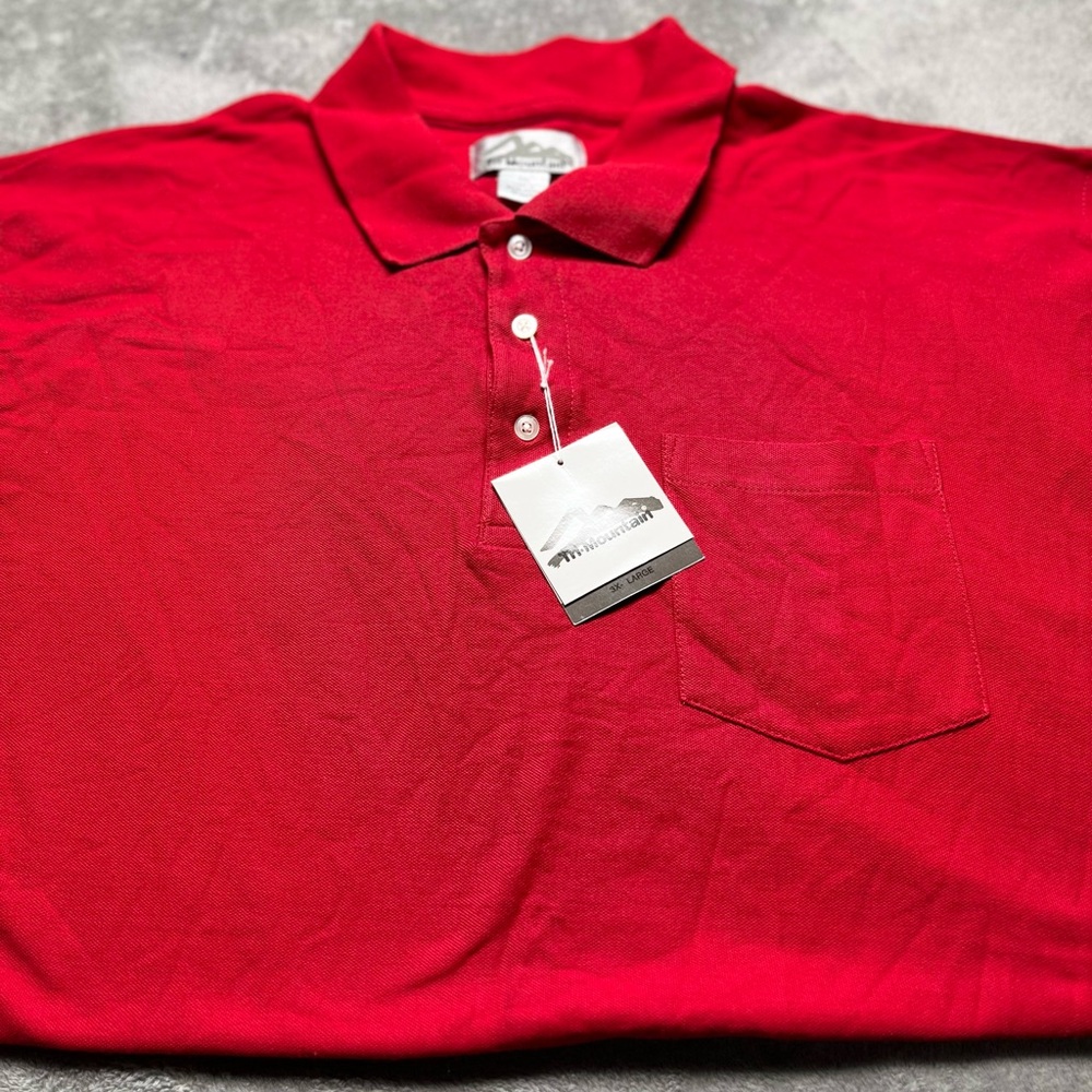 Tri-mountain red 3xl polo new